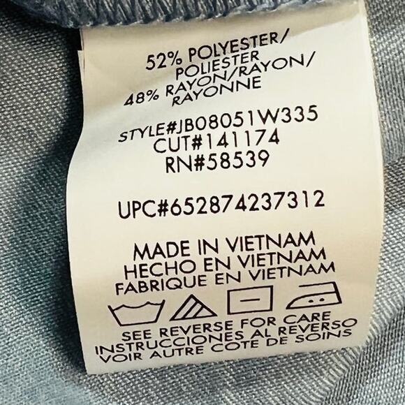 SPEECHLESS sz M light blue denim like Tiered Ruffle Chambray Dress NWT 0B9 - Picture 9 of 10